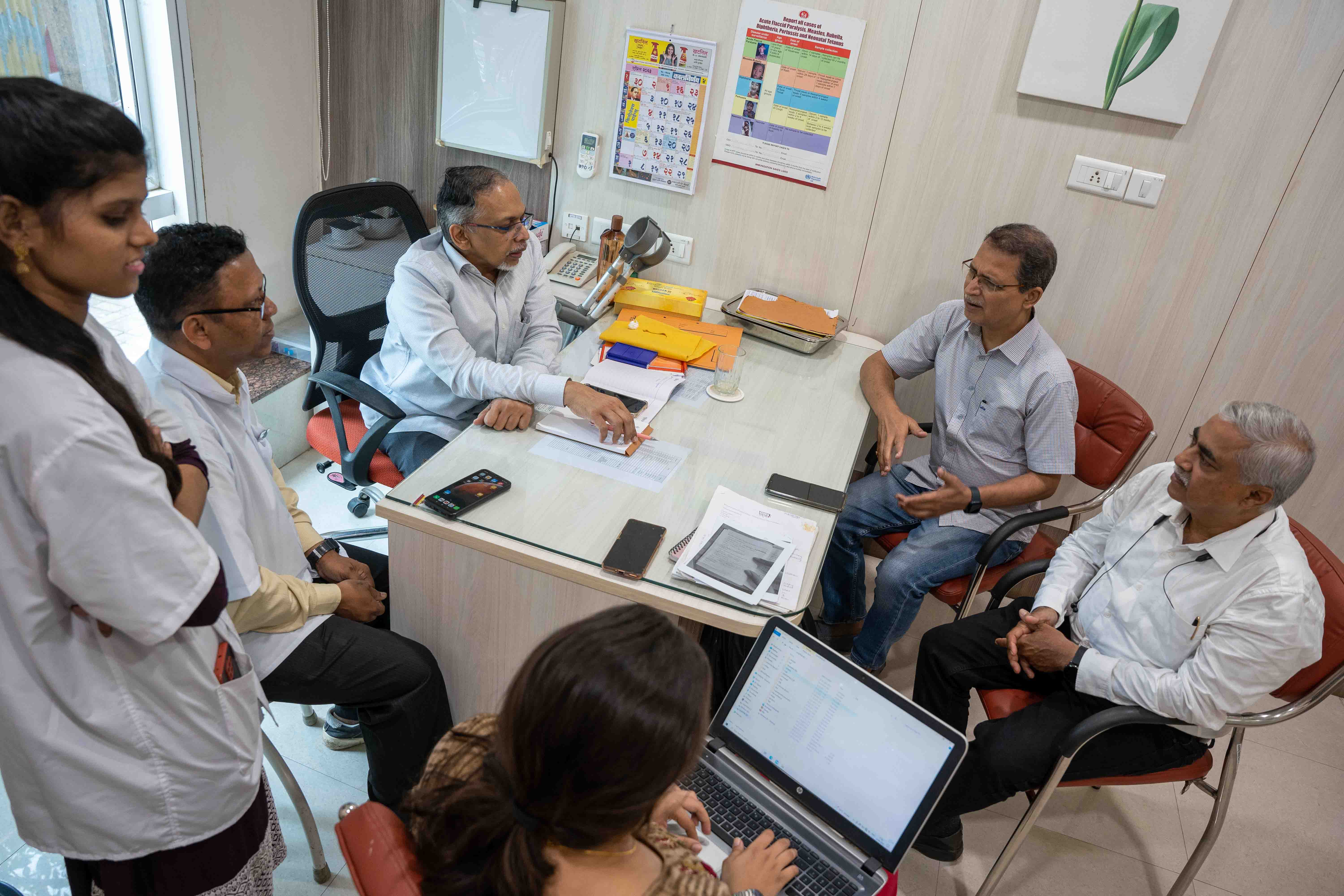 Counselling and investigations (X-rays, audiometry, refraction)